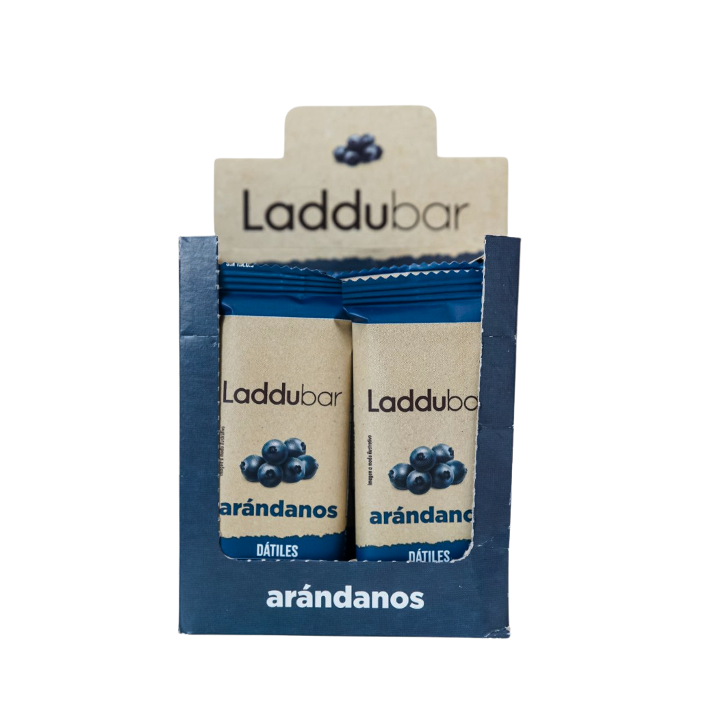 Caja x12 barritas RAW - ARANDANOS - LadduBar