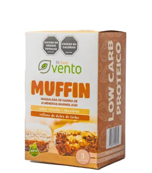 Caja x3u - Muffin KETO MARMOLADO y DDL - Vento