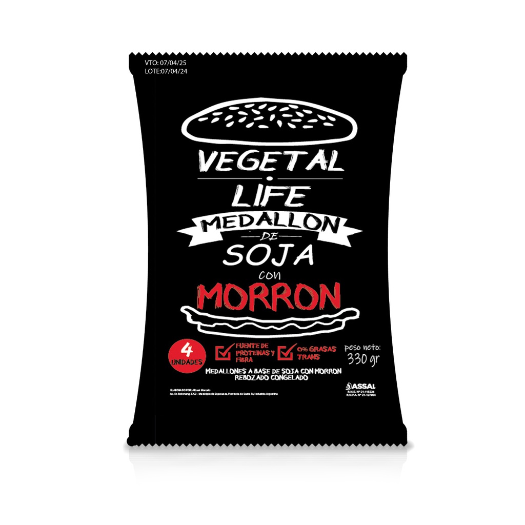 Medallones de SOJA c/MORRON - Vegetal Life