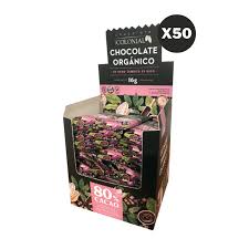 [1314] Caja x50u - Barrita chocolate 80% ORGANICO x16g - Colonial